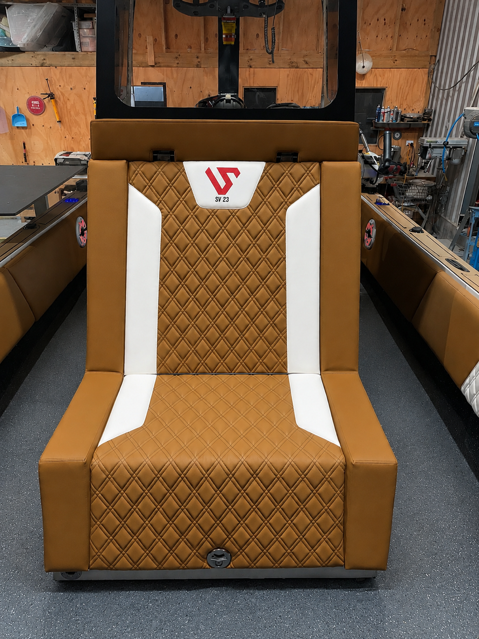 Custom marine boat seat upholstery by CJOR Upholstery